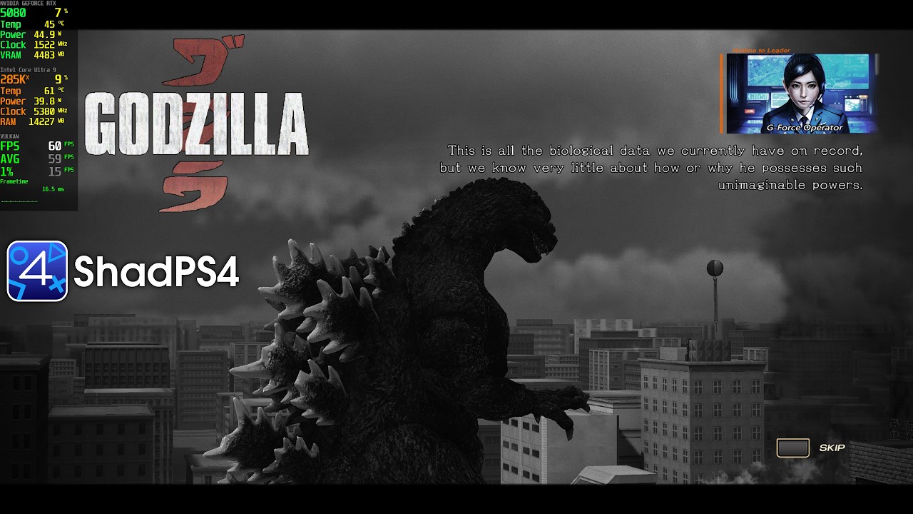 Godzilla (2014) Gameplay | ShadPS4 0.14.1 WIP PS4 Emulator PC