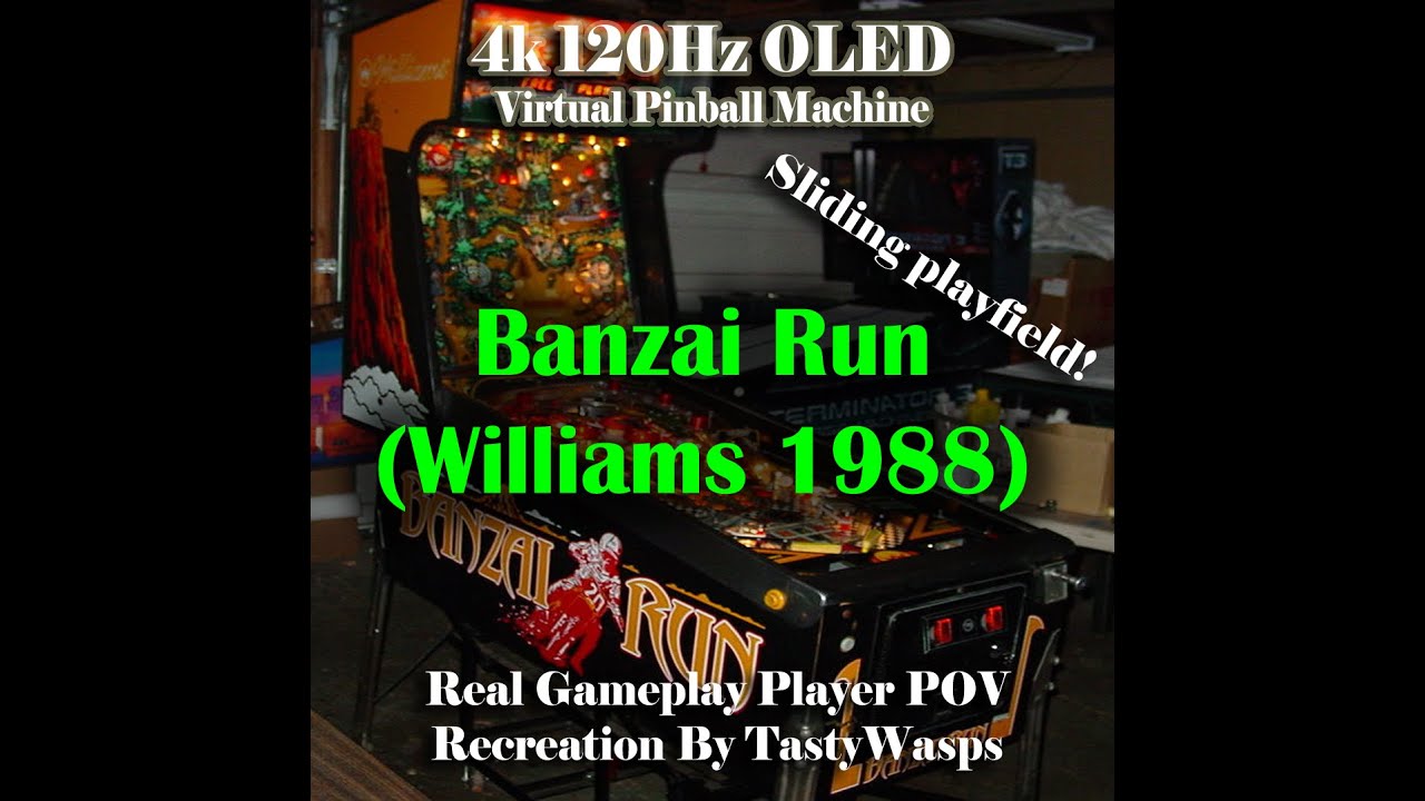 Banzai Run (Williams 1988) By TastyWasps - Sliding playfield feature.