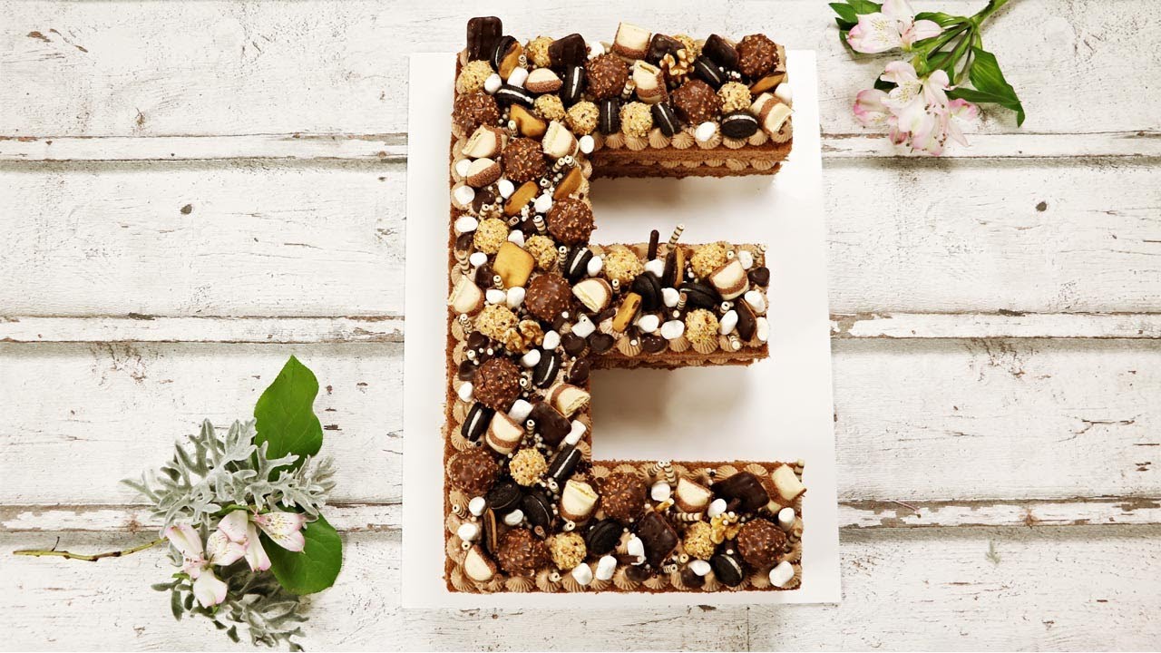 Alfabet torta - Torta u obliku slova ili broja - Nugat torta - Lješnjak torta - Alphabet cake