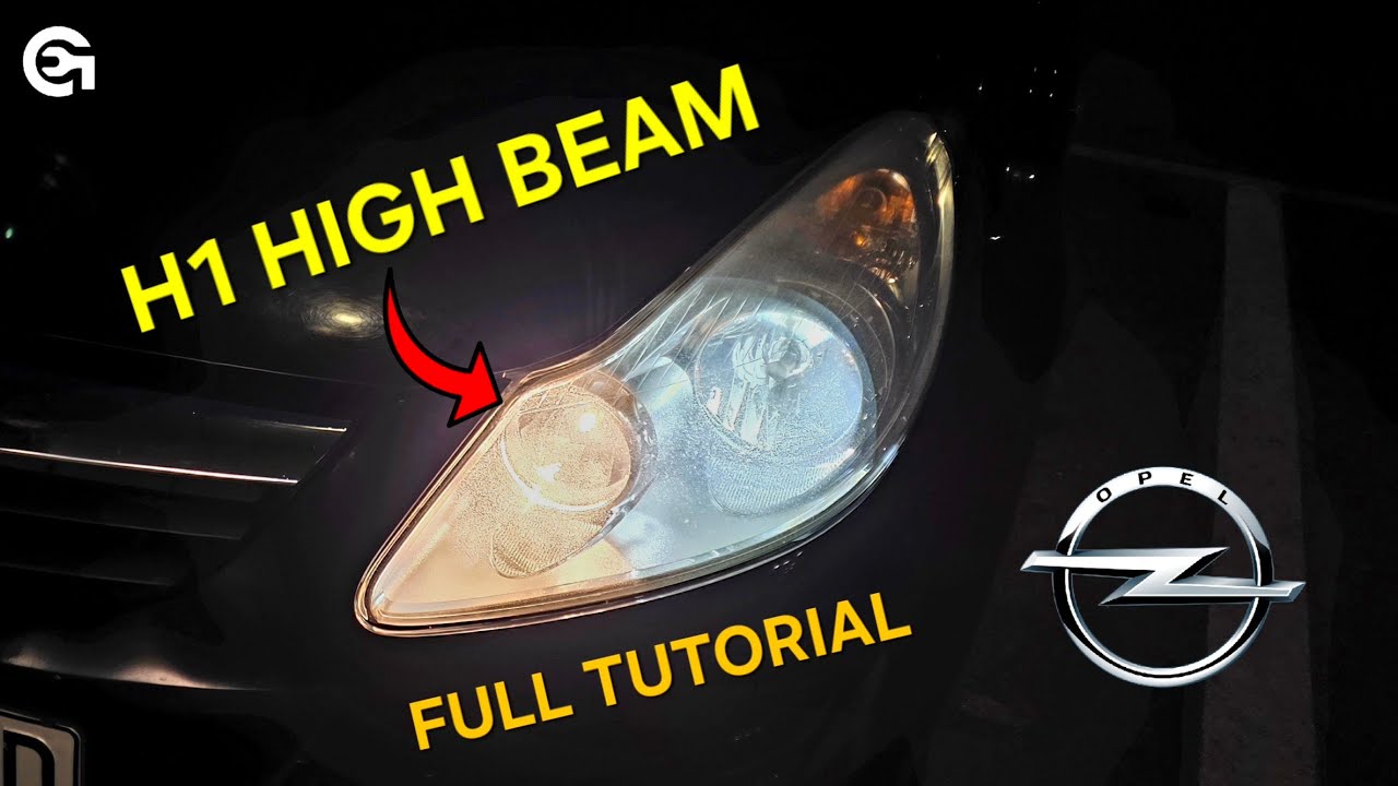 Opel/Vauxhall Corsa D H1 Headlight Bulb Replacement Main/High Beam - Full Tutorial