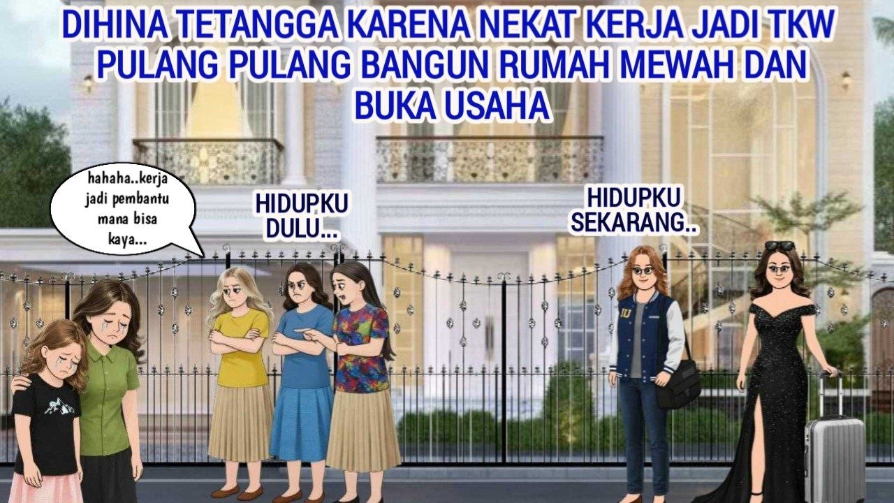 DIHINA TETANGGA KARENA NEKAT KERJA JADI TKW, PULANG-PULANG BANGUN RUMAH MEWAH DAN BUKA USAHA