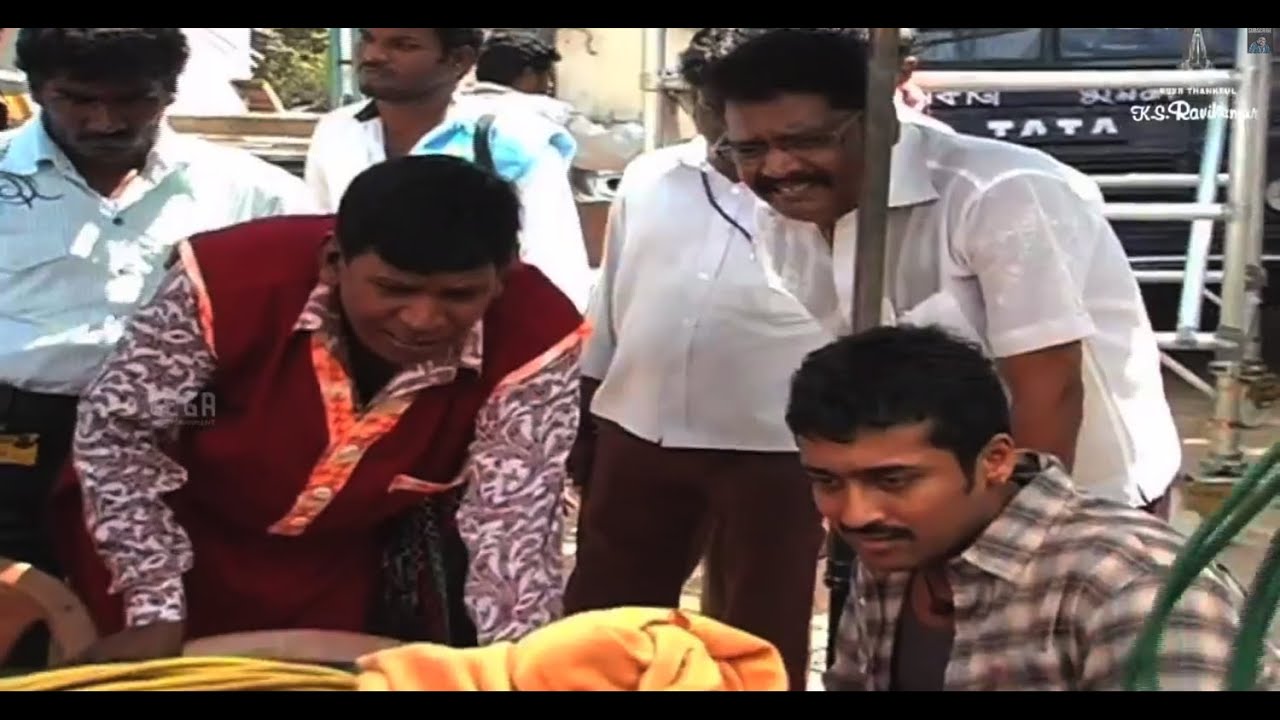 Aadhavan Movie Comedy Making - Vadivelu, Suriya, KS Ravikumar