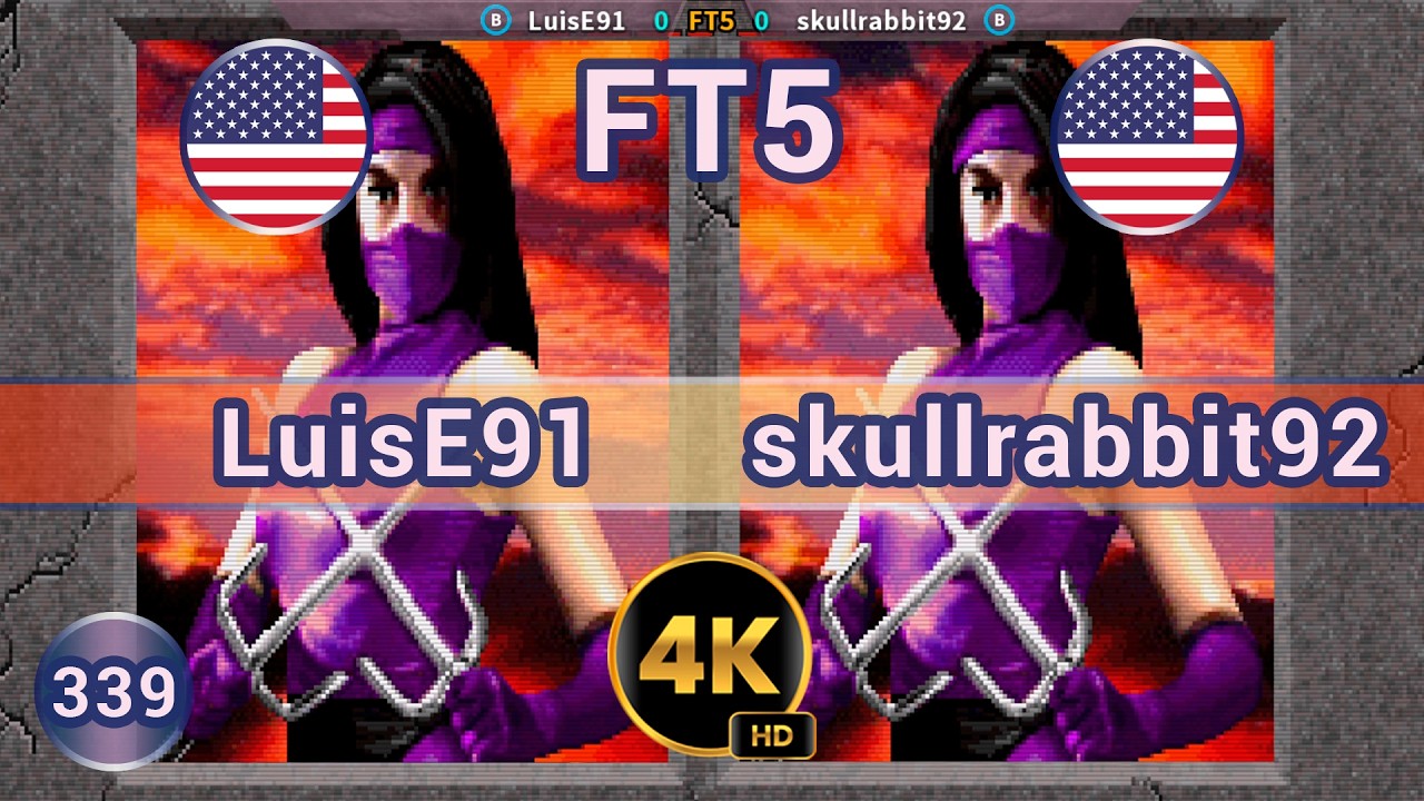 MK2 - 🇺🇸 LuisE91 vs skullrabbit92 🇺🇸 FT5 /4K 60 FPS #mk2 #mortalkombat2 #team99hits #t99h #fightcade