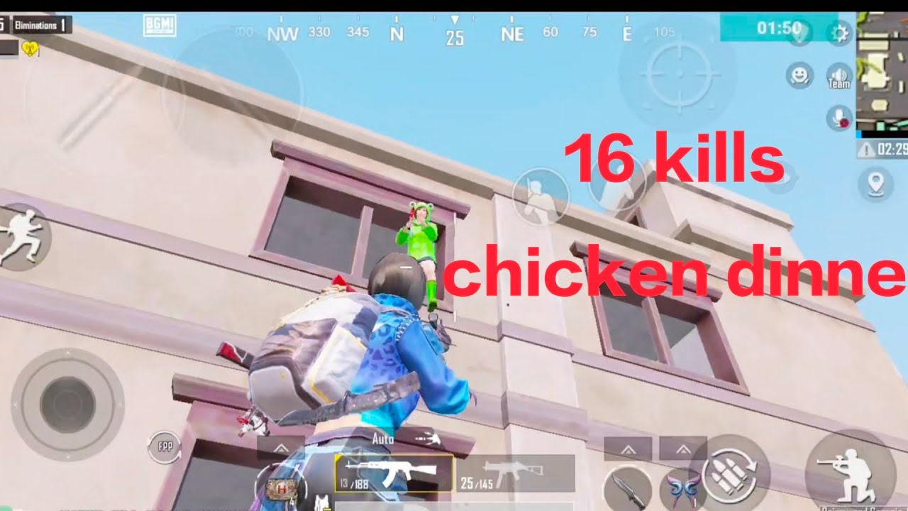 Solo vs squad 🔥 16 kills with chicken dinner 👿