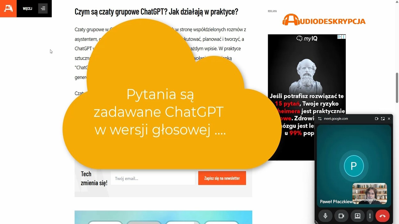 GPT 5.1 - bardziej rozmowny ChatGPT, ale czy dostępny dla osób niewidomych? (film z audiodeskrypcją)