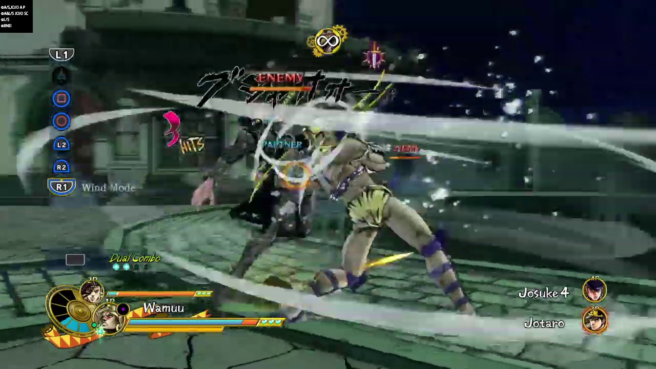 JJBA: EOH - Wamuu Flash Cancel Combo that gets rid of an entire health bar