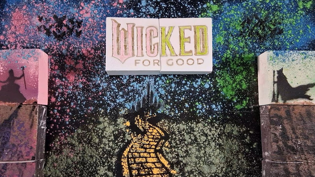 Wicked Inspired Chalk Crush ASMR 💚💗 | Emerald Crunchy Gym Chalk | Super Satisfying Crumbles
