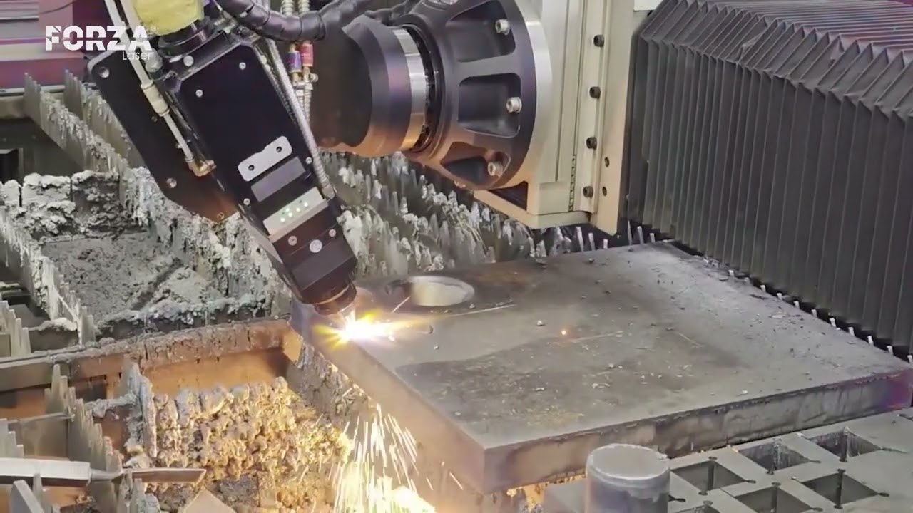 Demostración de corte 2 FORZA Hercules 20000W Flame Cutting