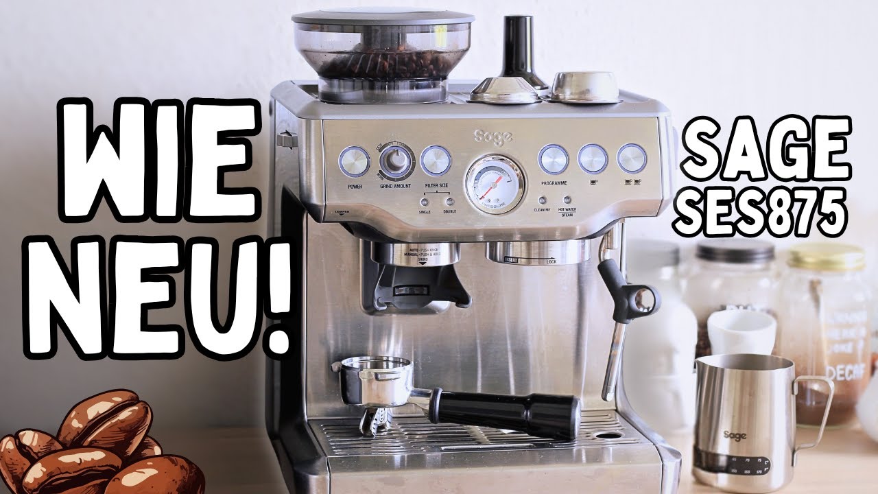 Espressomaschine reinigen Sage Barista Express SES875 - Reinigungsprogramm & Außenreinigung