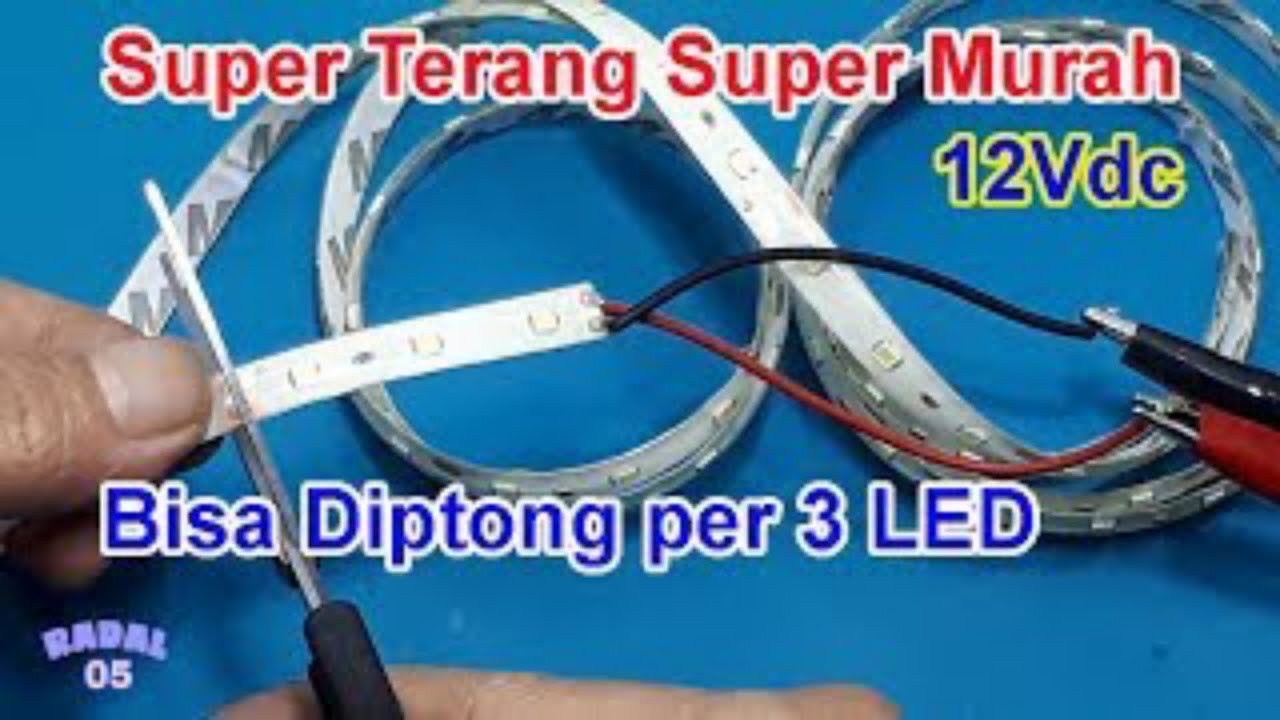 LED STRIP 2835 / 3528 PUTIH WHITE IP 44 Plus 3M Ide Kreatif DIY