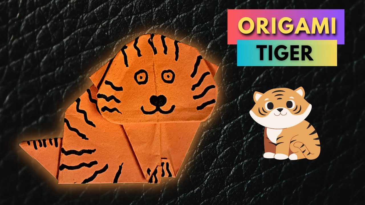 ORIGAMI TIGER: How to Make an Easy Paper Tiger Origami Tutorial | How to Fold Paper Tiger-DIY Crafts
