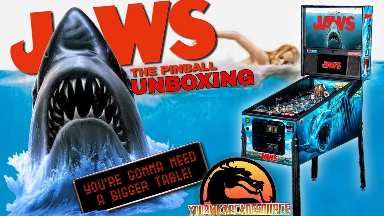 Jaws Pinball Machine Unboxing, Setup, And Pinball Row Tour At The Arcade In Wichita, KS