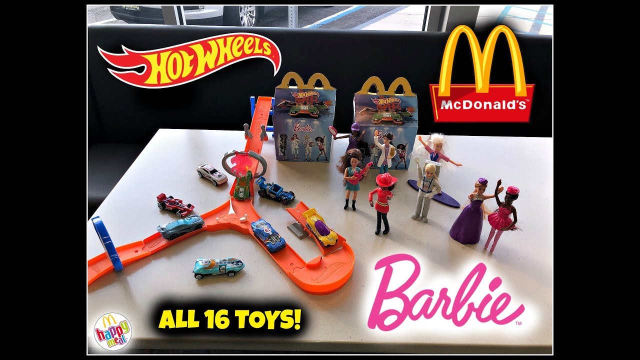 MCDONALDS Hot Wheels & Barbie! Happy Meal Toys! Sept 2019! ALL 16 TOYS!