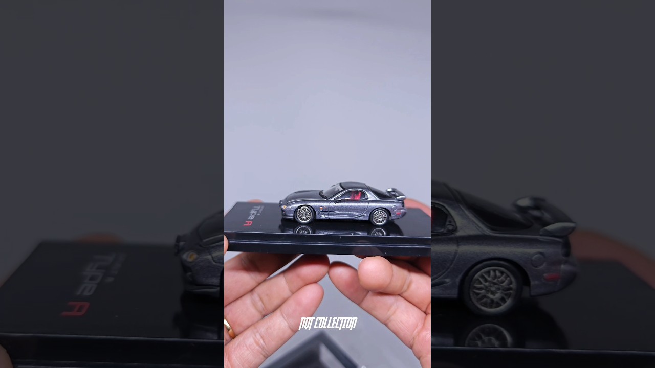 Unboxing Diecast 1:64 HobbyJapan Mazda RX-7 (FD3S) Spirit R Type A Titanium Gray Metallic