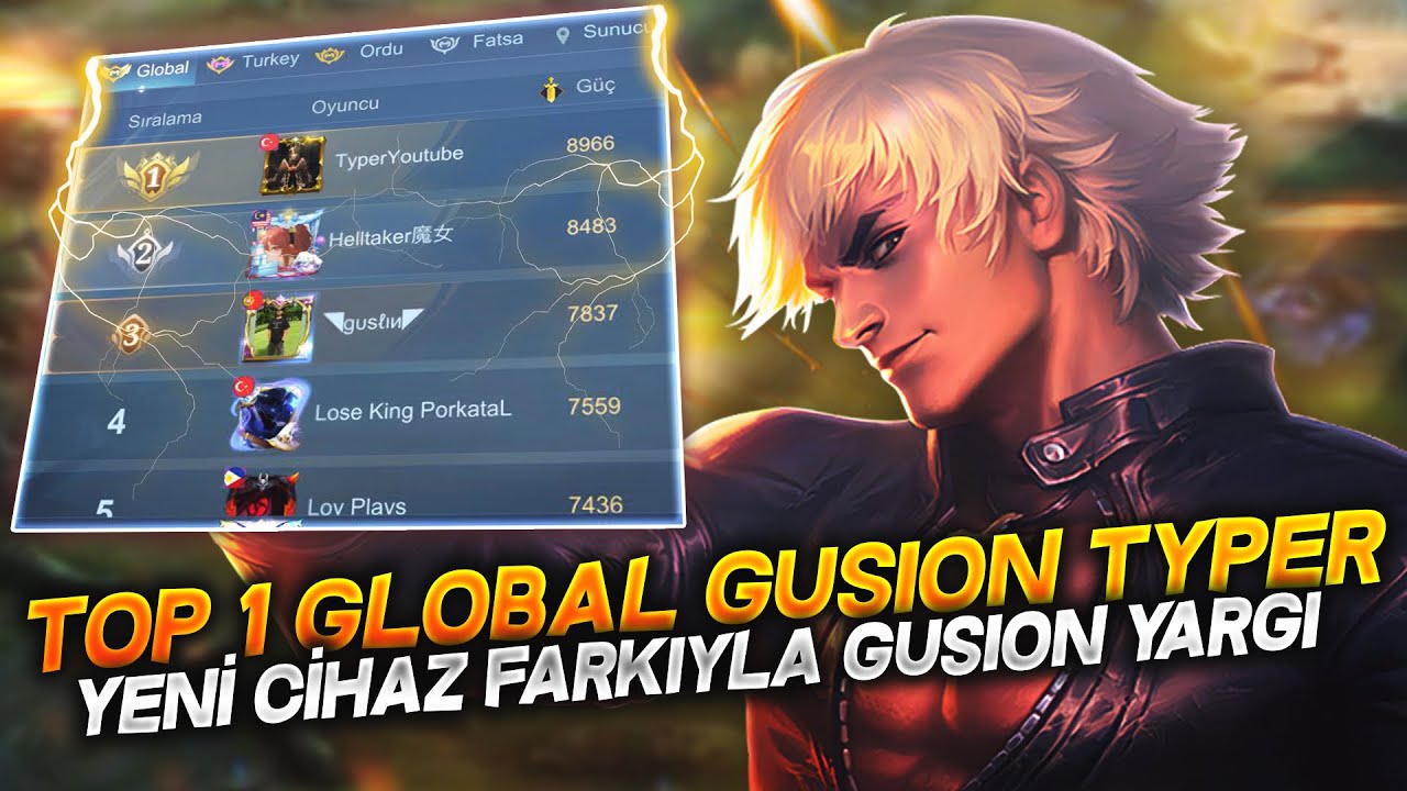 TOP 1 GLOBAL GUSION TYPER / YENİ CİHAZ FARKIYLA GUSION YARGI