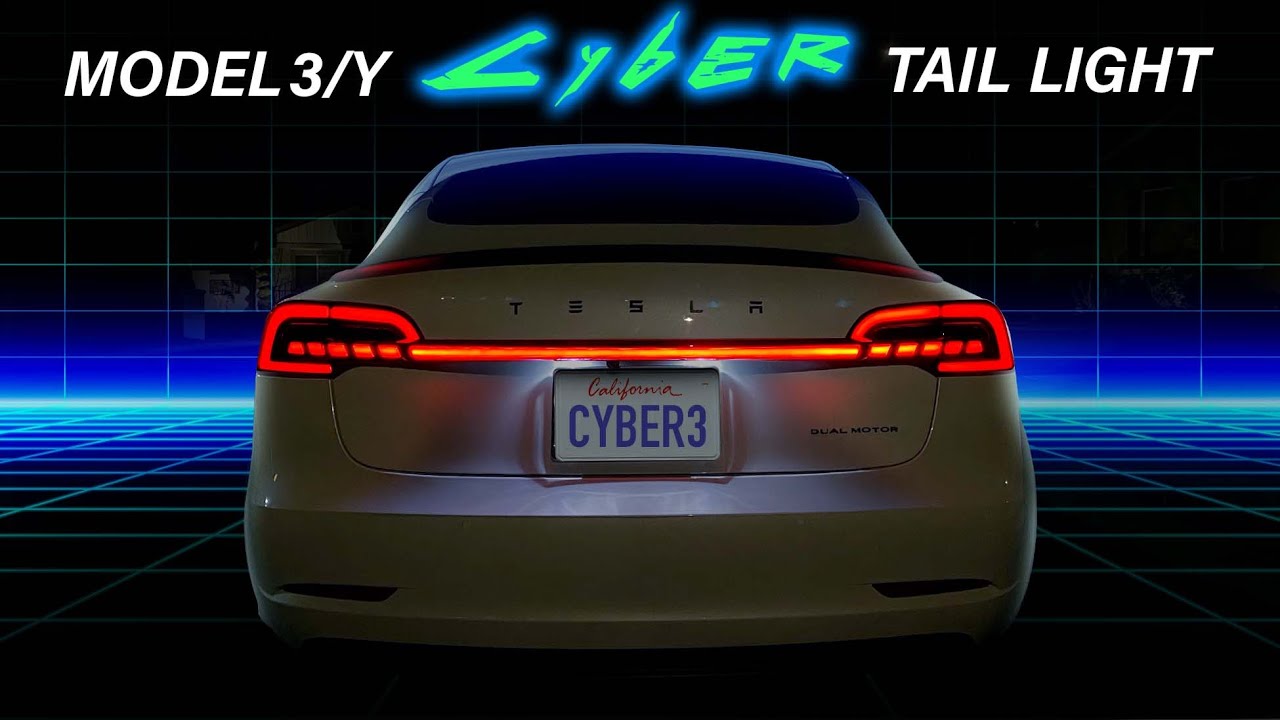 New Tesla Model Y/3 Cyber Tail Light / Full Installation & Review #tesla #cybertruck