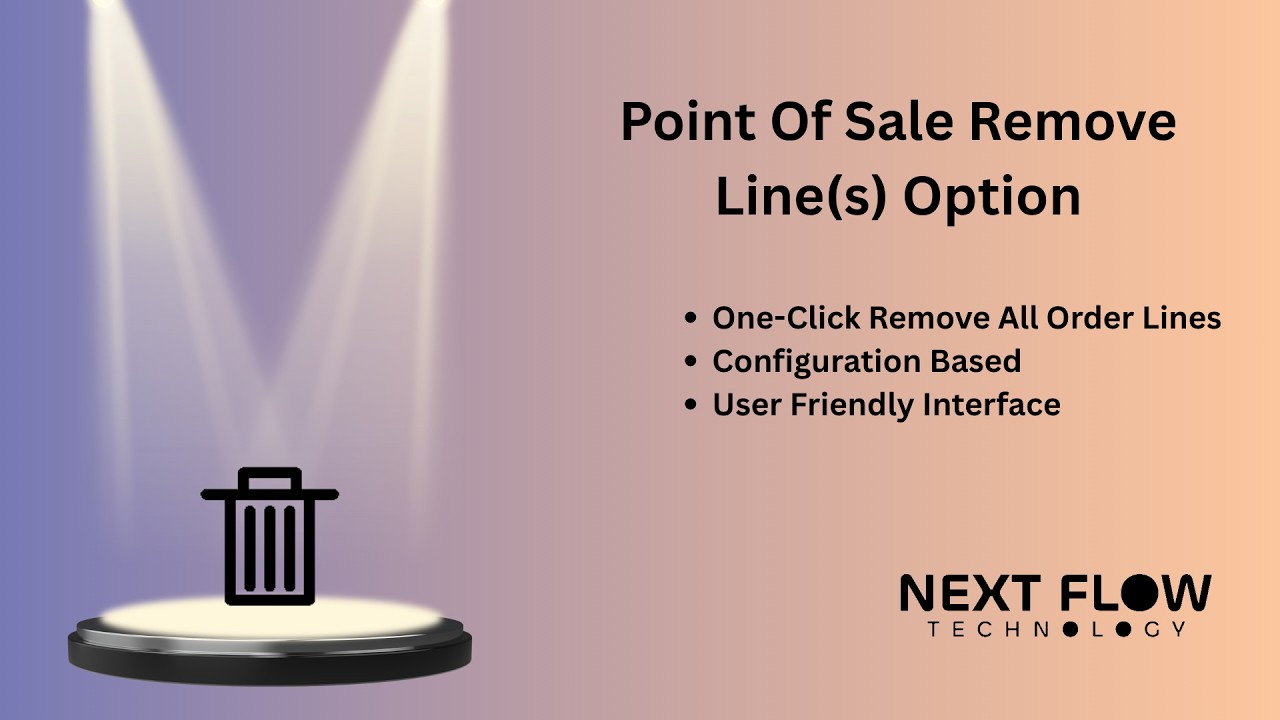 Odoo Point Of Sale Remove Line(s) Option | Clear POS Order in One Click