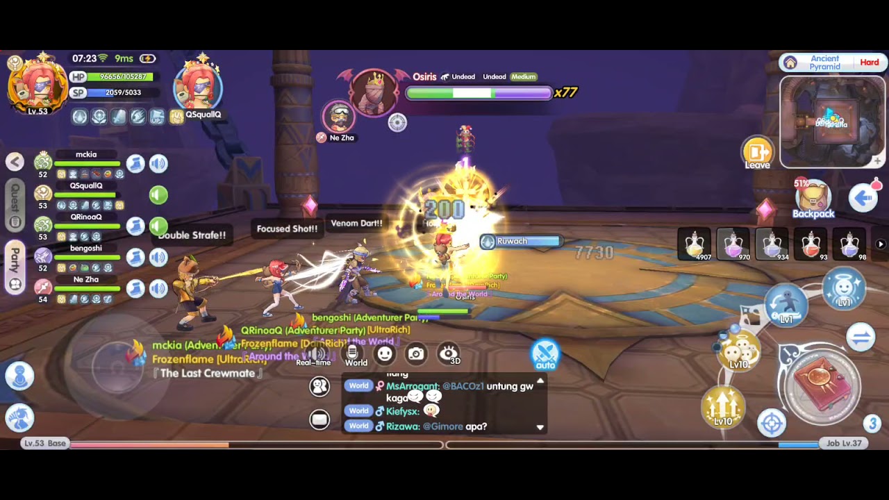 Ancient Pyramid Hard mode - Osiris Instance with Guild strategy.