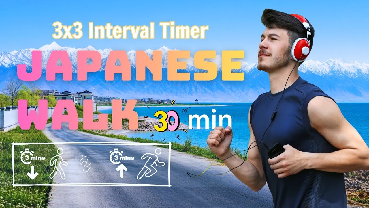Japanese Walking Workout 🔥 30-Min Fat Burn | Outdoor 4,000 Steps (3×3 Timer)