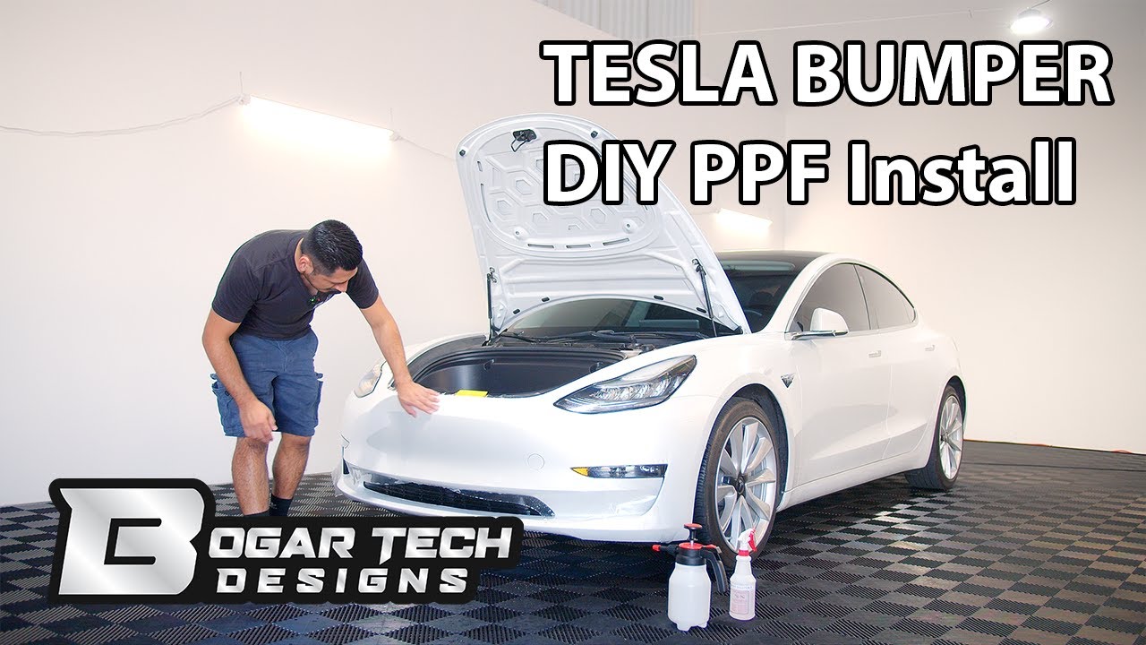 EASY DIY- STEP BY STEP- How To Install PPF For Tesla BUMPER