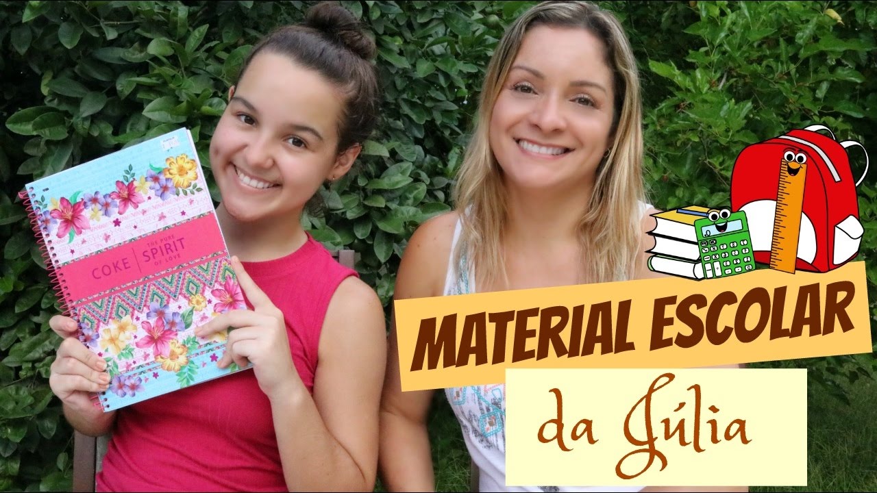 Material Escolar da Júlia 2017 | Por Glaucia Sioli