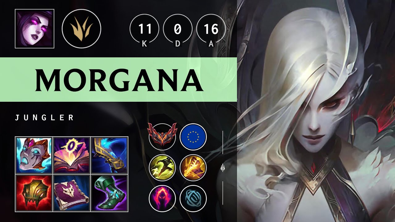 Morgana Jungle vs Wukong: Perfect KDA, Legendary - EUW Grandmaster Patch 25.S1.1
