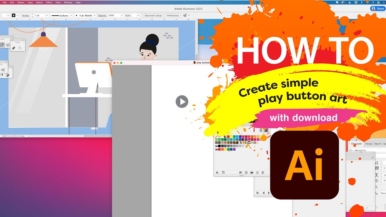 How to create logo or icon art in Adobe&reg; Illustrator&reg; with file download