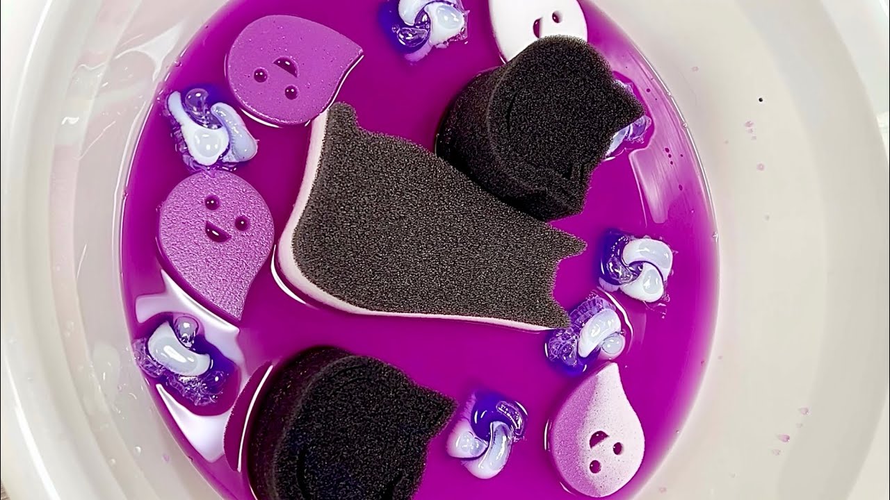 【ASMR】Halloween squeezing and rinsing🐈‍⬛👻🎃