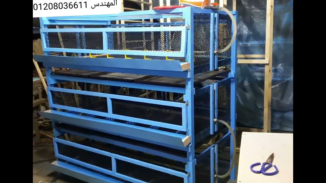 بطارية الدواجن مقاس متر×180شغل عالي الجودة مرشوشة وشين سعة 100فرخ