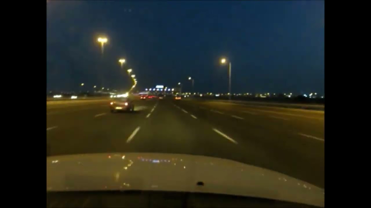 QATAR Sunset Doha to Mesaieed timelapse