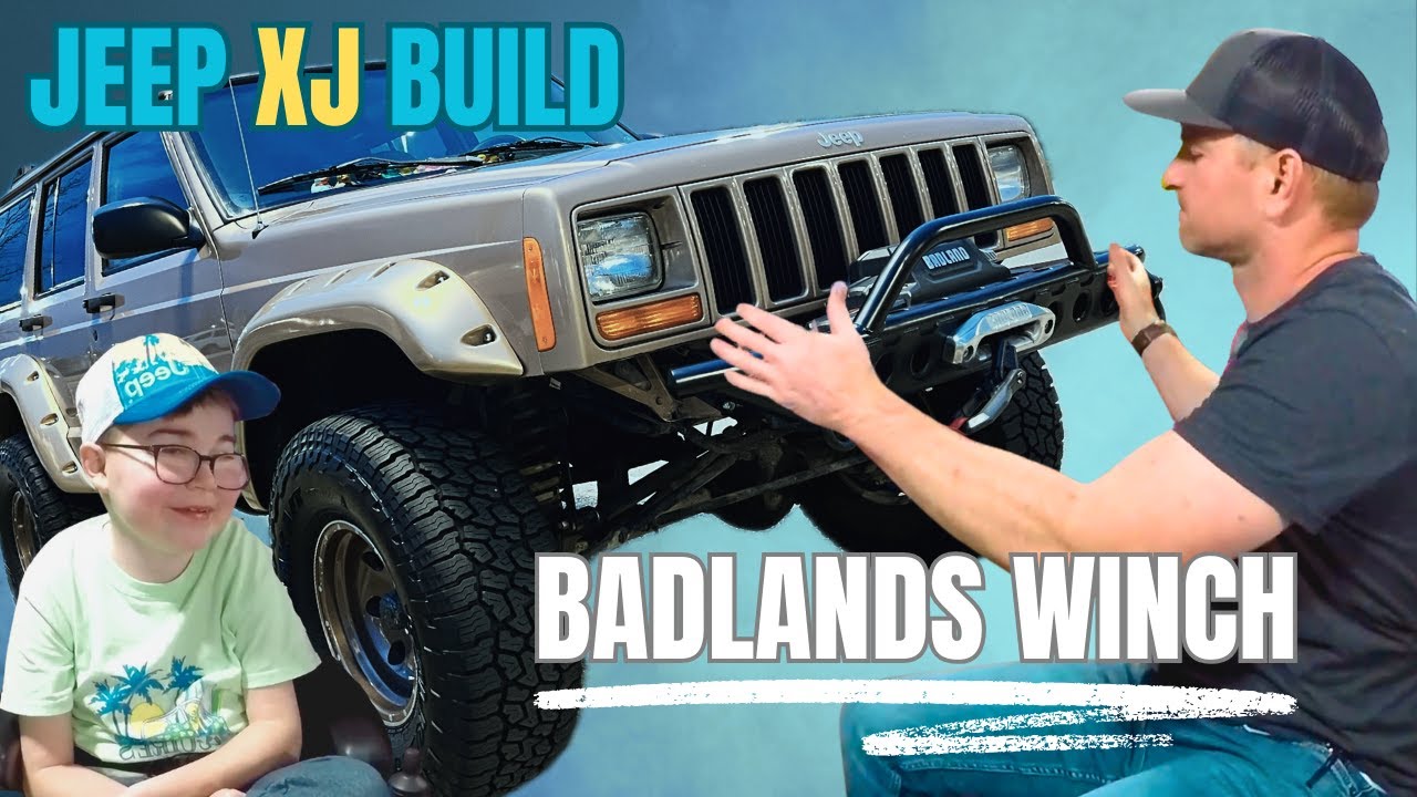 Jeep XJ Build - @Harbor Freight Badlands Winch Install!