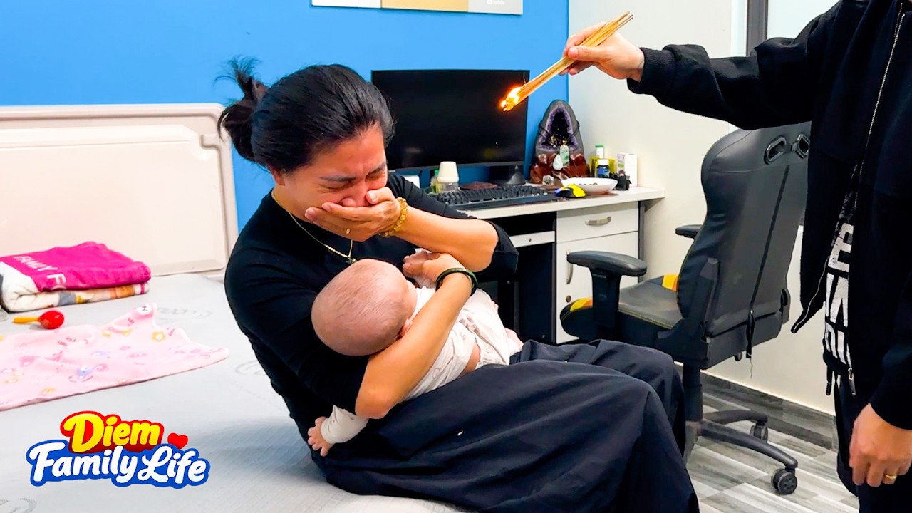 Dad has a little trick to soothe Baby Kim and stop her from crying