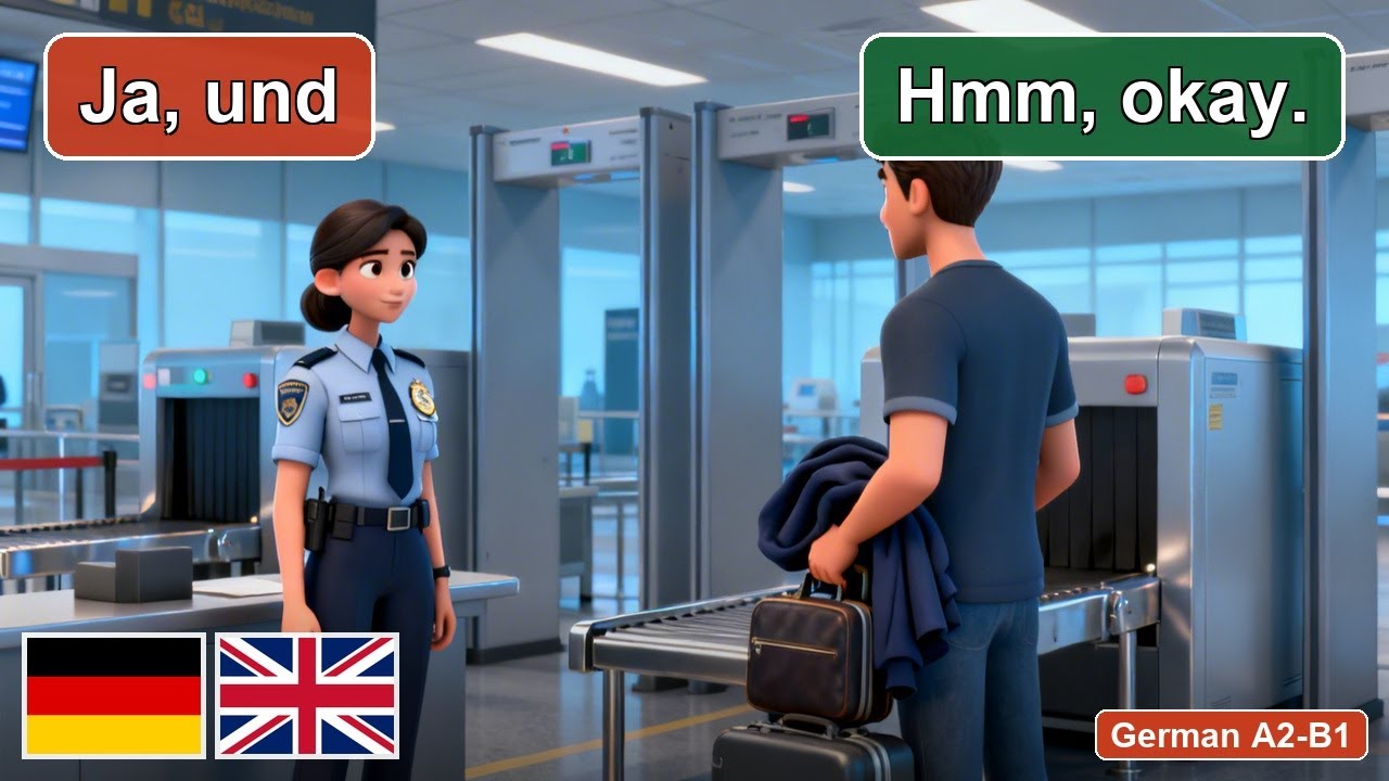 Learn German: Airport & Flight Conversations | Practice Dialogue A2-B1