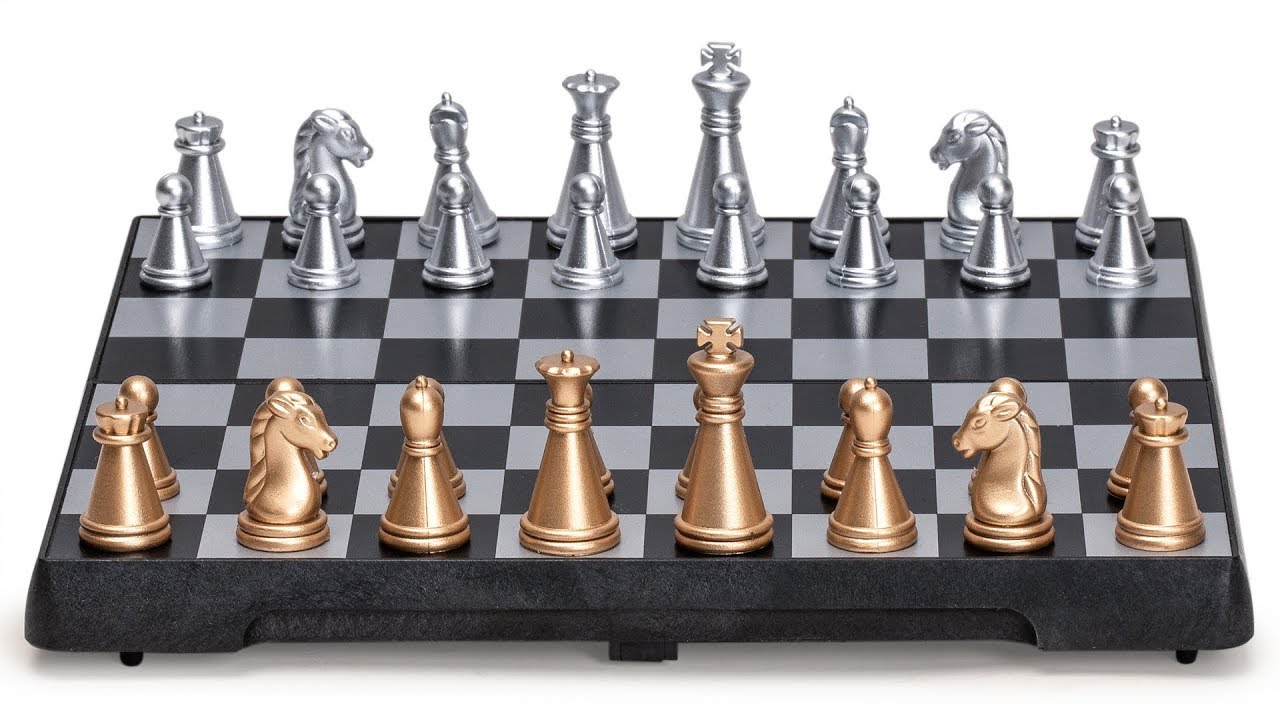 Travel Magnetic Chess Mini-Set (6.3 Inches) - Compact Folding Board Game