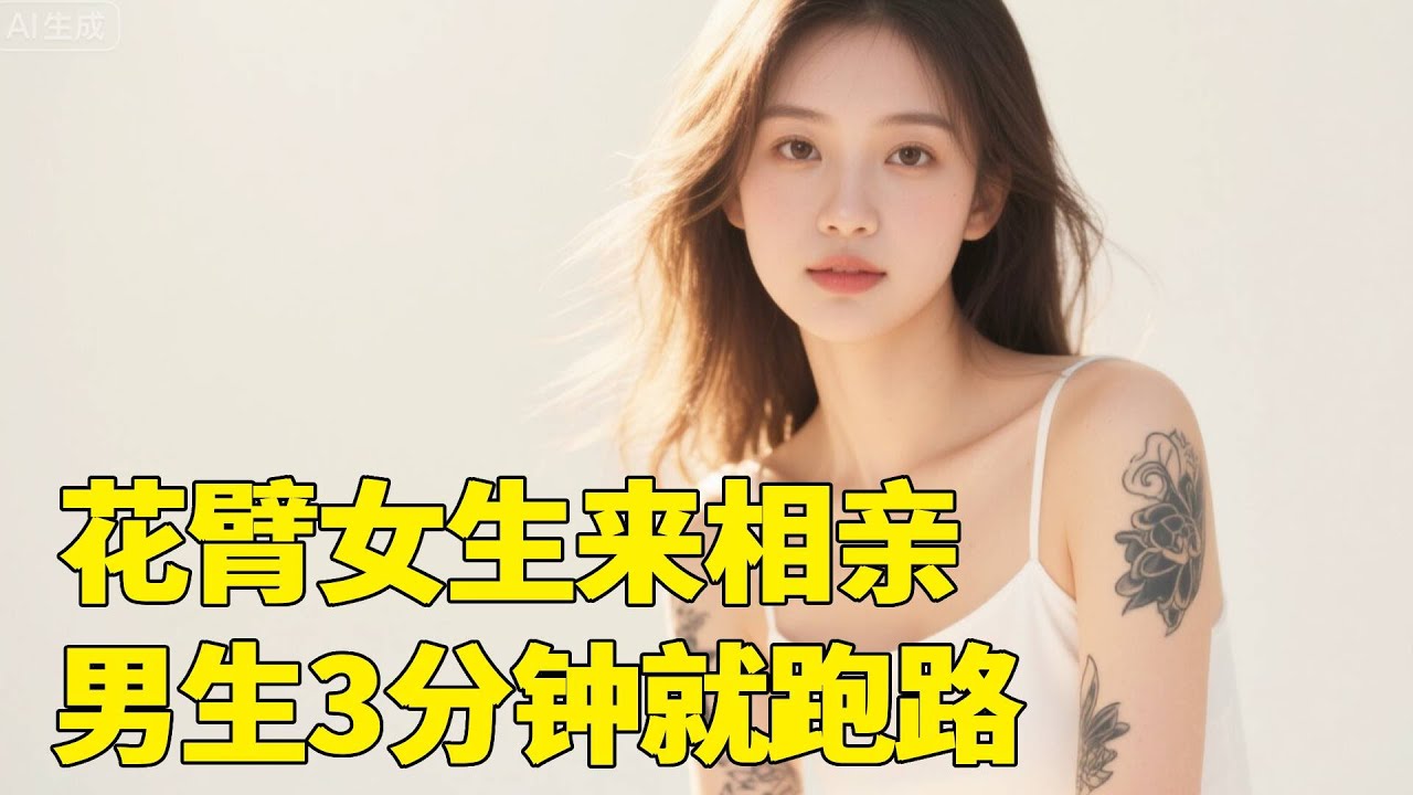 98年美女有大花臂，吓得相亲男3分钟就跑路，这样的女生你敢要吗？【轩语说媒】