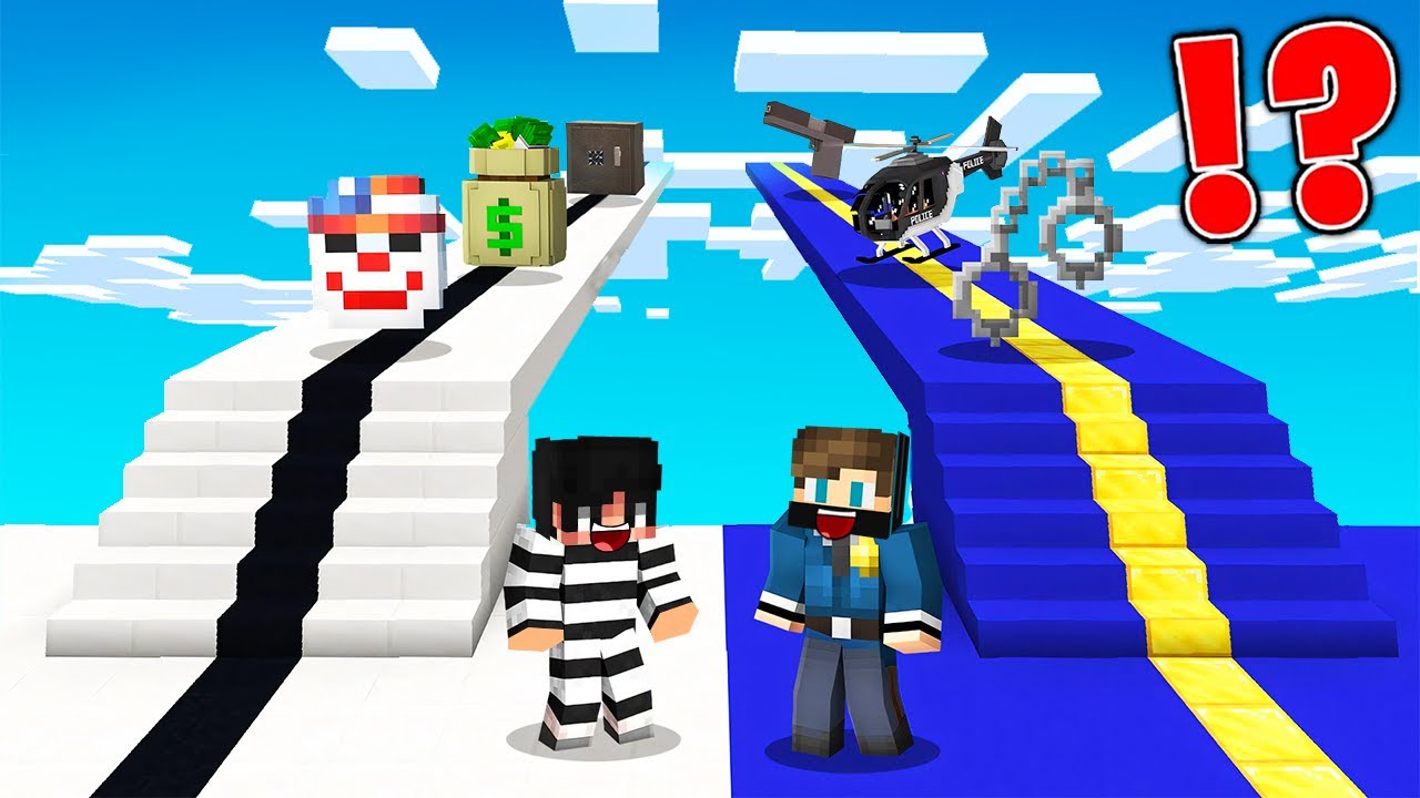 ماين كرافت حـرب طريق الحظ ولكن الحرامية ضد القوات الخاصة !!؟