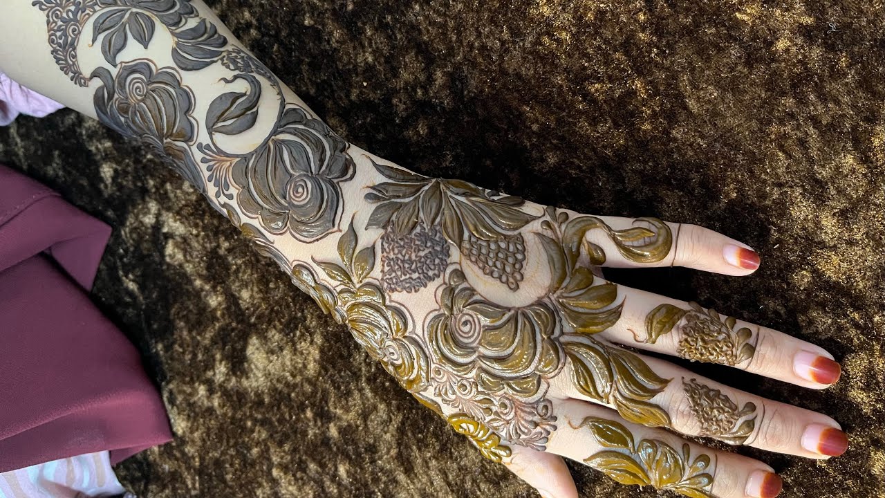 Real Hand Mehndi Demo 😍| Step by Step Easy & Dubai hand design #henna #bridalhenna 