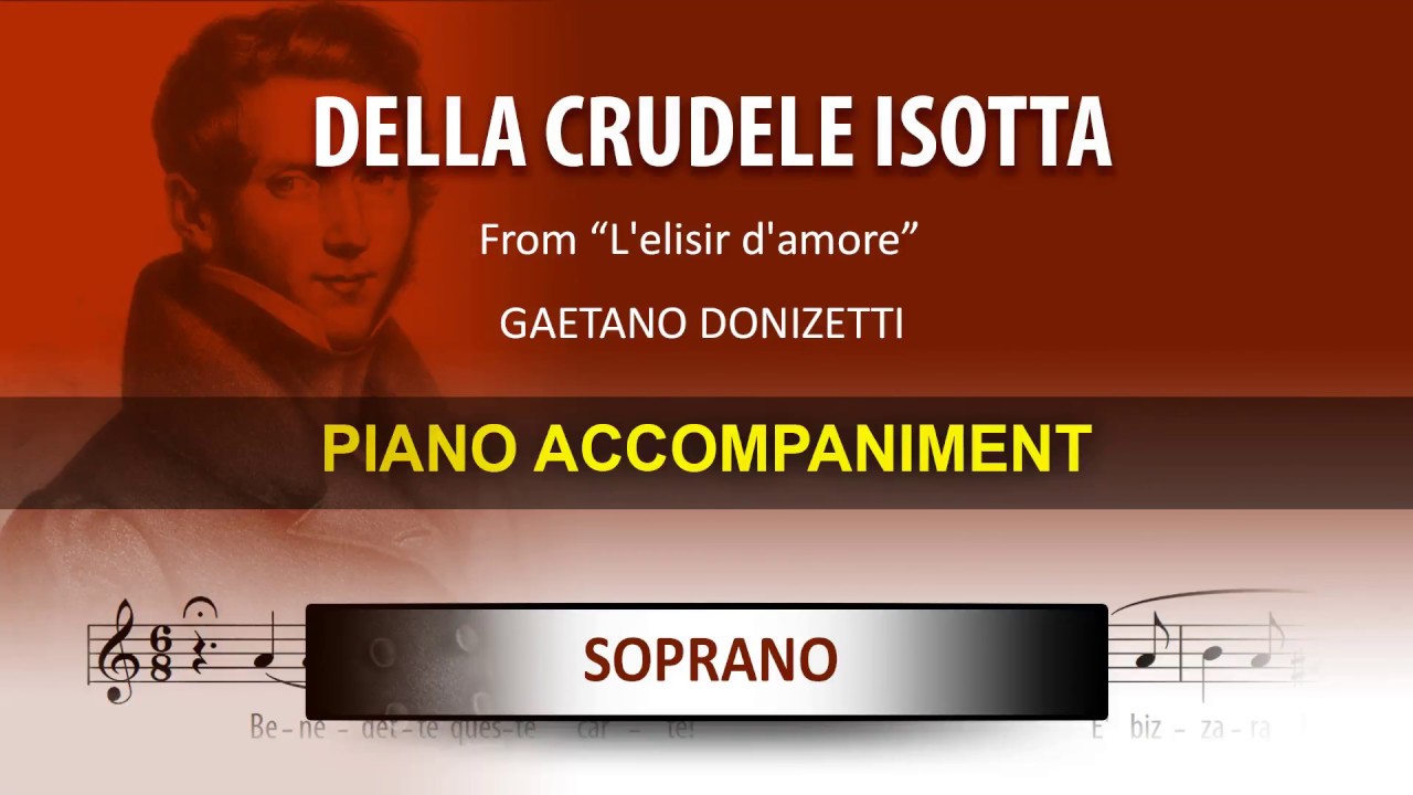 Della crudele Isotta / Karaoke piano / Gaetano Donizetti / Soprano