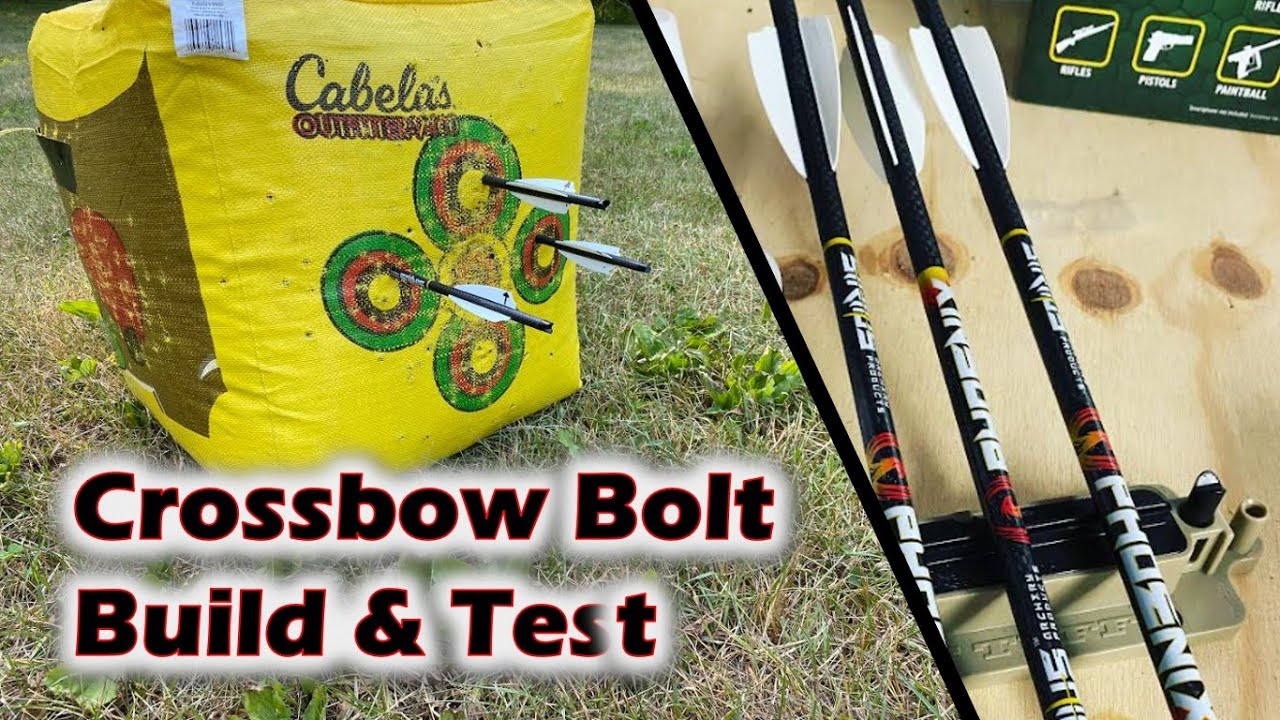 Crossbow Bolt Build & 60 Yard Test