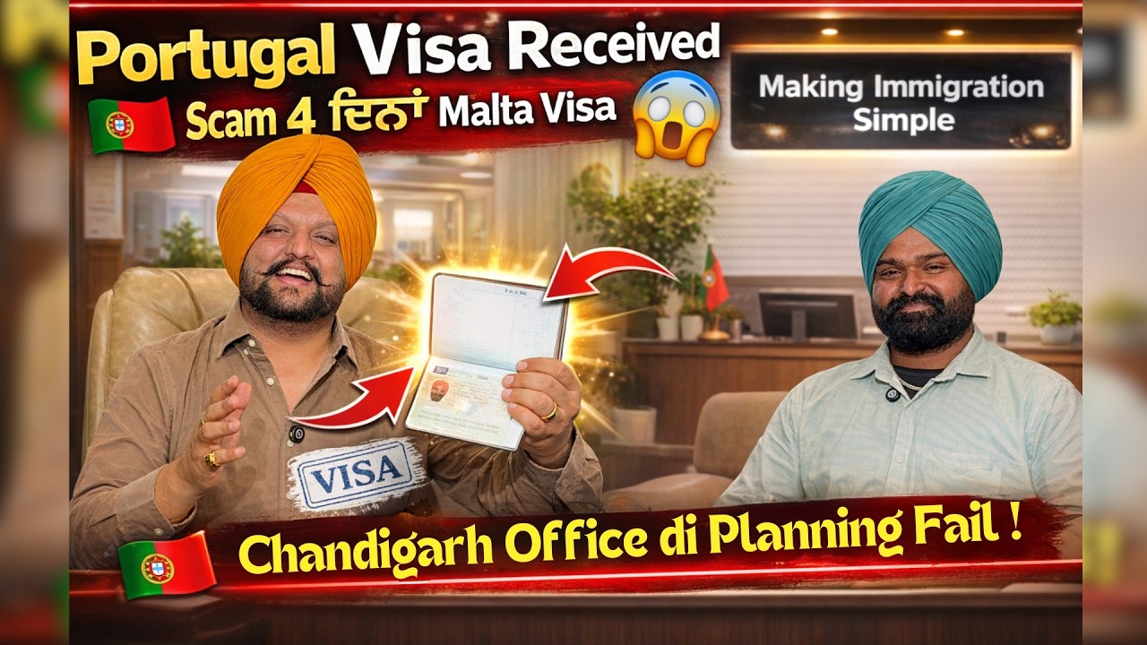 Scam Malta Visa 4 ਦਿਨਾਂ ਵਿੱਚ Approved 😱 | Chandigarh Office Fail | Portugal Work Visa Success