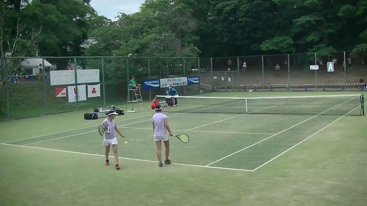 2023年IH テニス女子 ダブルス 2回戦 岸本聖奈・中島莉良岡山学芸館・岡山 x 松岡栞里・毛利空筑陽学園・福岡