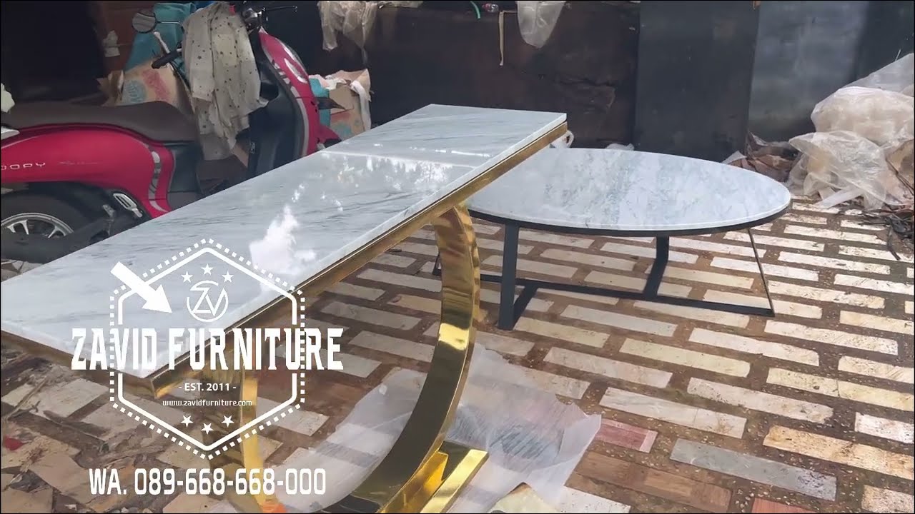 Meja Konsul VS Coffe Table Marmer Carrara