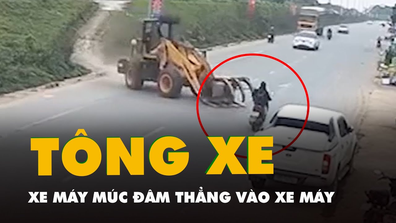 Camera quay cảnh xe m&aacute;y m&uacute;c đ&acirc;m thẳng v&agrave;o xe m&aacute;y, hất văng nữ sinh tr&ecirc;n quốc lộ