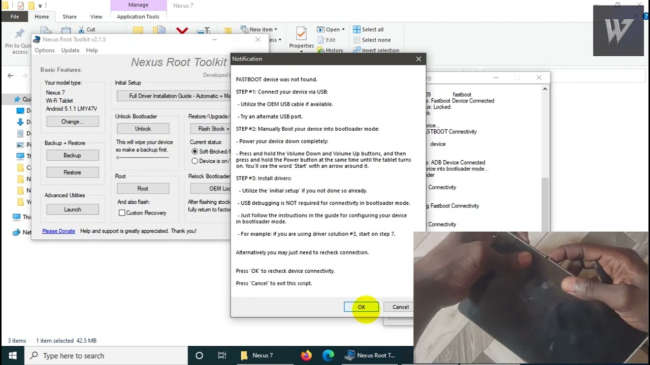 How to Flash Asus Nexus 7 (ME370TG) stuck on bootloop