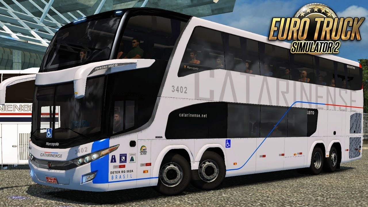 ETS 2 &ndash; Mod Bus | Paradiso 1800 DD | CATARINENSE - Curitiba/Florian&oacute;polis - DETAIL + EAA + TRBR