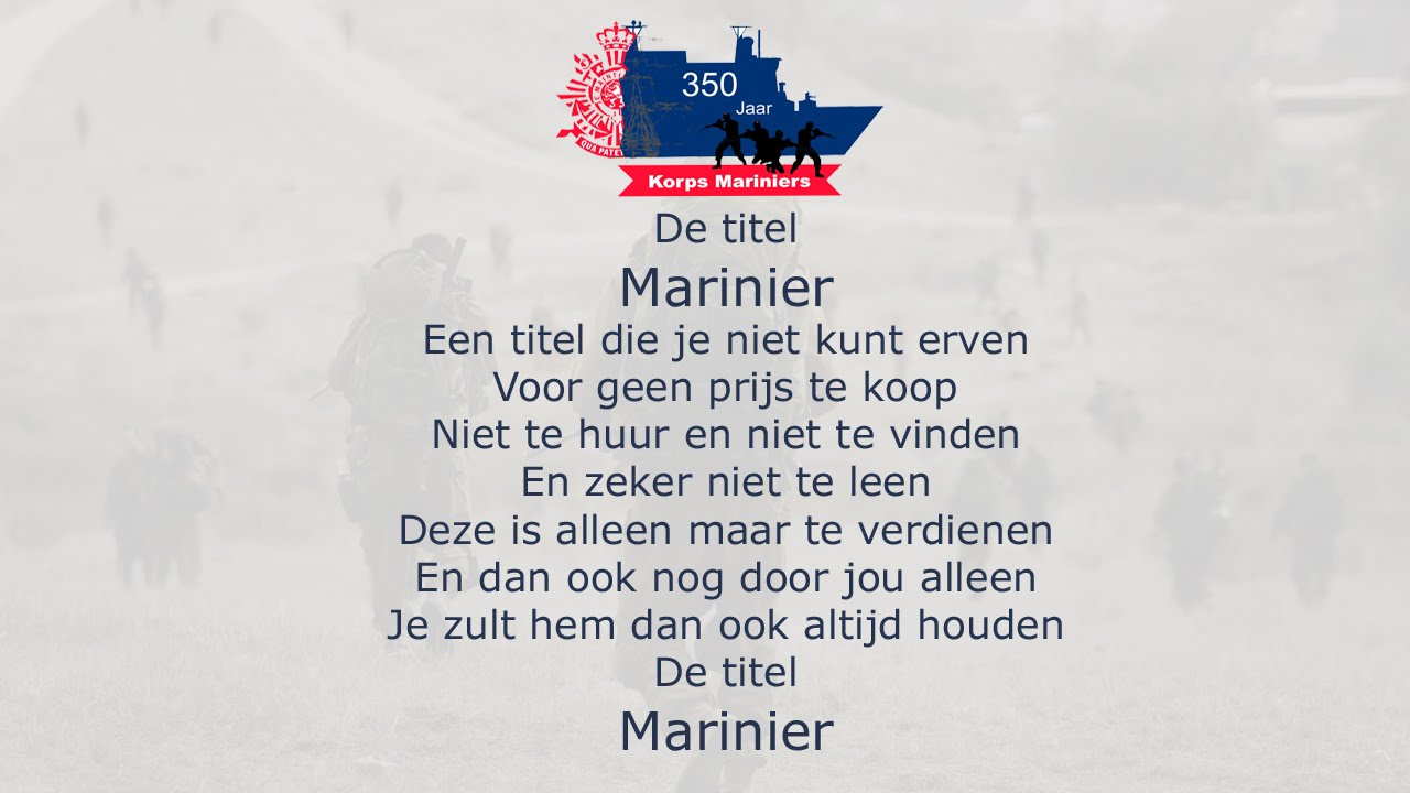350 jaar Korps Mariniers