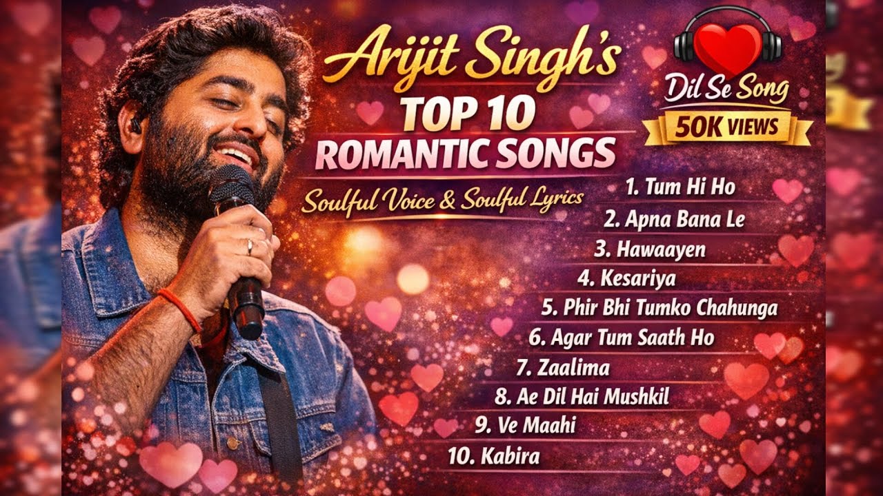 Arijit Singh’s Top 10 Romantic Songs 💖 | Soulful Voice & Heart Touching Lyrics | Best Love Playlist 