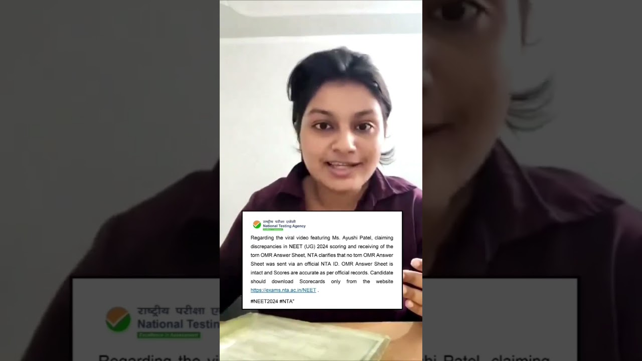 Ayushi Patel Neet scam reply