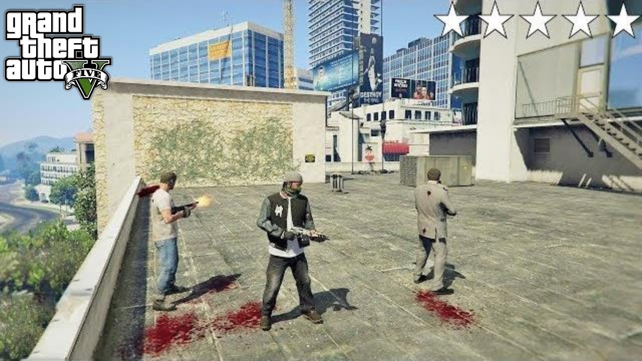 GTA 5 - Franklin, Michael and Trevor's Five Star Escape From THE GENERIC HOTEL! # 100