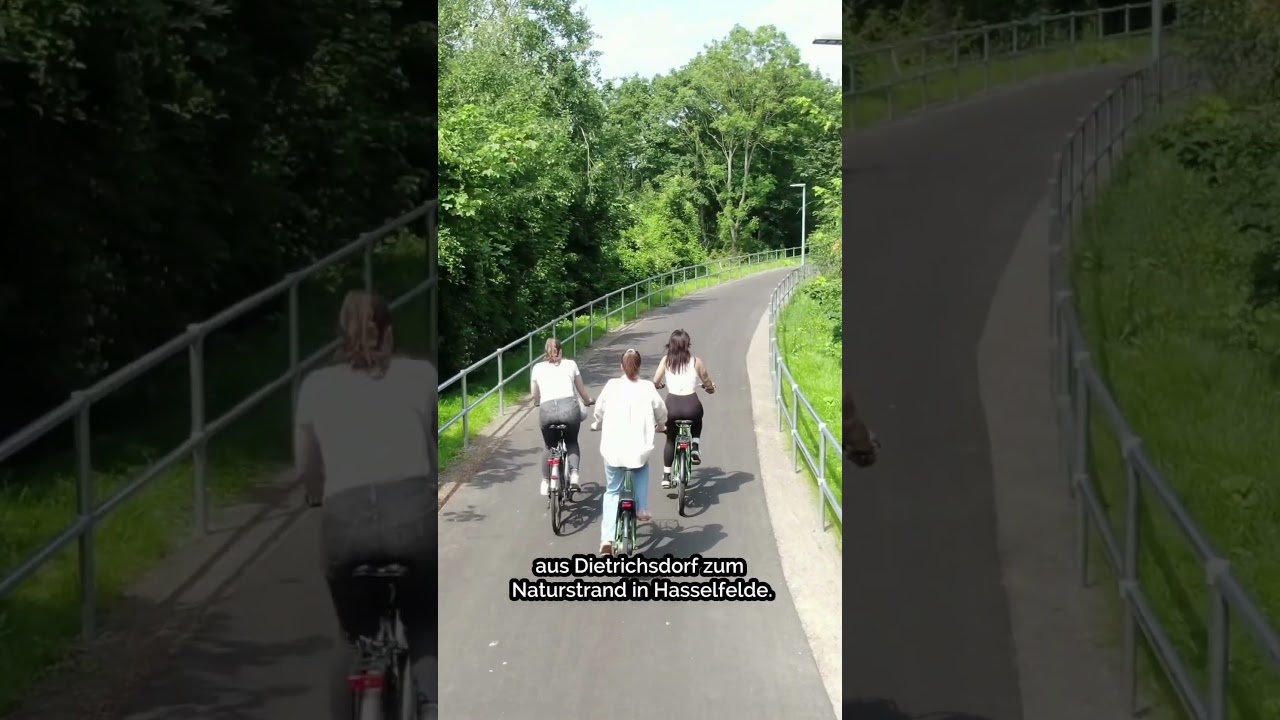 Mit dem Fahrrad zum Strand in Kiel